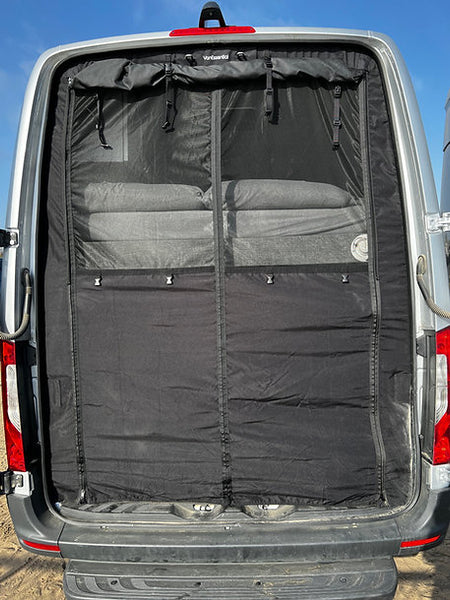 2007-2018 Mercedes Benz Sprinter Van Front Door Magnetic popular BugNets Screen Mesh Netting Covers Set Dbl Layer Fabric Fits W orW/out Grab Handle