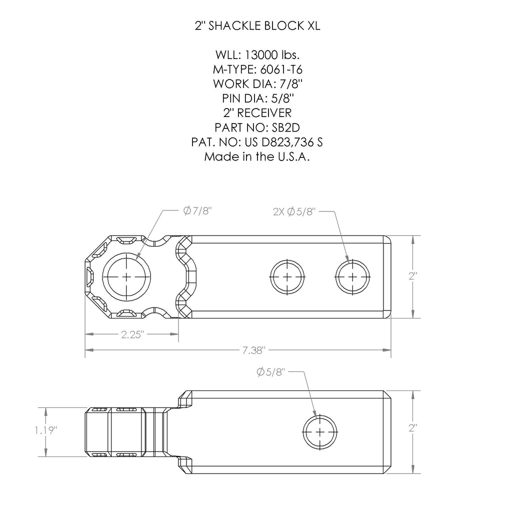 Shackle Block 2" Assembly