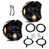 DOT LP6 LED Headlight Kit - Jeep 2018-2025 Wrangler JL; 2020-2025 Gladiator JT; NOTE w/LED Headlights (Amber)