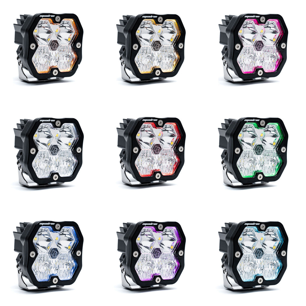 SQUADRON 2.0 SPORT BLACK LED AUXILIARY LIGHT POD PAIR - UNIVERSAL Driving/Combo