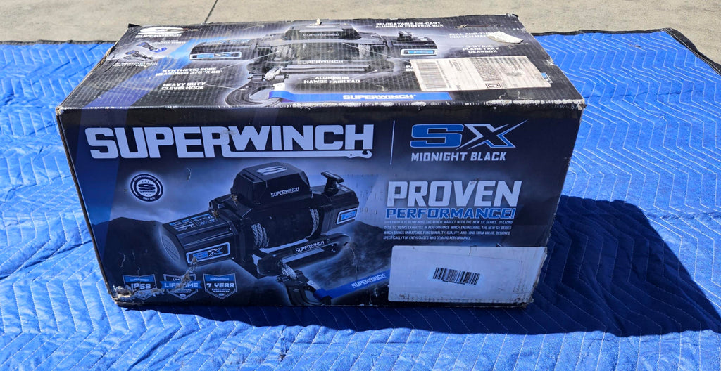 Superwinch SX12SR Winch Midnight Black 12V 12000 lbs with Synthetic Rope
