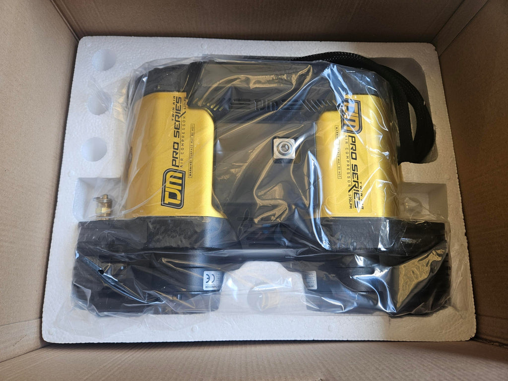 TJM Pro Series Twin Air Compressor, 170 LPM - Brand New (GARAGE SALE)