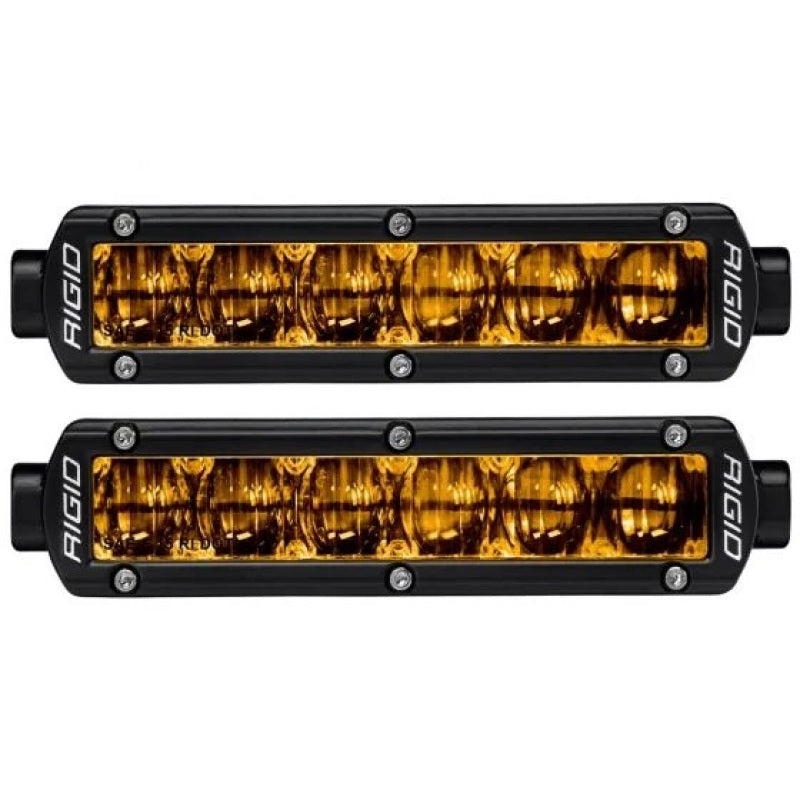 Rigid Industries 6in SR-Series Pro Dot / SAE Fog Lights (Pair) - Selective Yellow