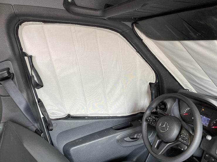VanEssential Front Door Window Covers (Pair) for Mercedes-Benz Sprinter