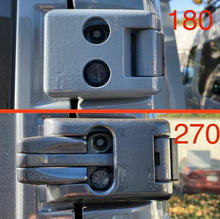 Load image into Gallery viewer, Comparison of 180 hinges and 270 hinges